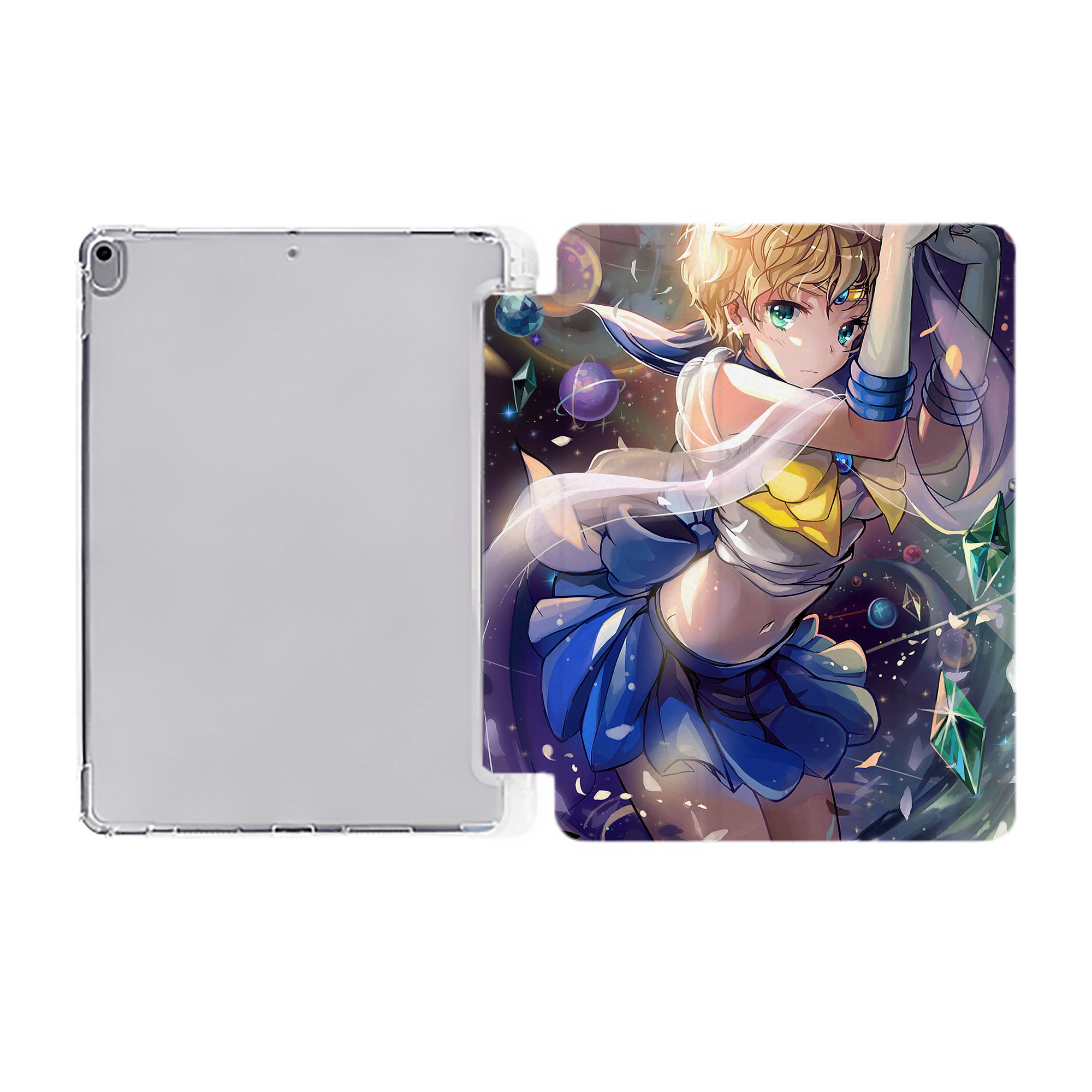 （画像用） 美少女戦士セーラームーン Sailor Moon IPad ケース ペン収納付き 三つ折りスタンド PUレザー×シリコン 対応機種9.5/10.5/10.9インチ
